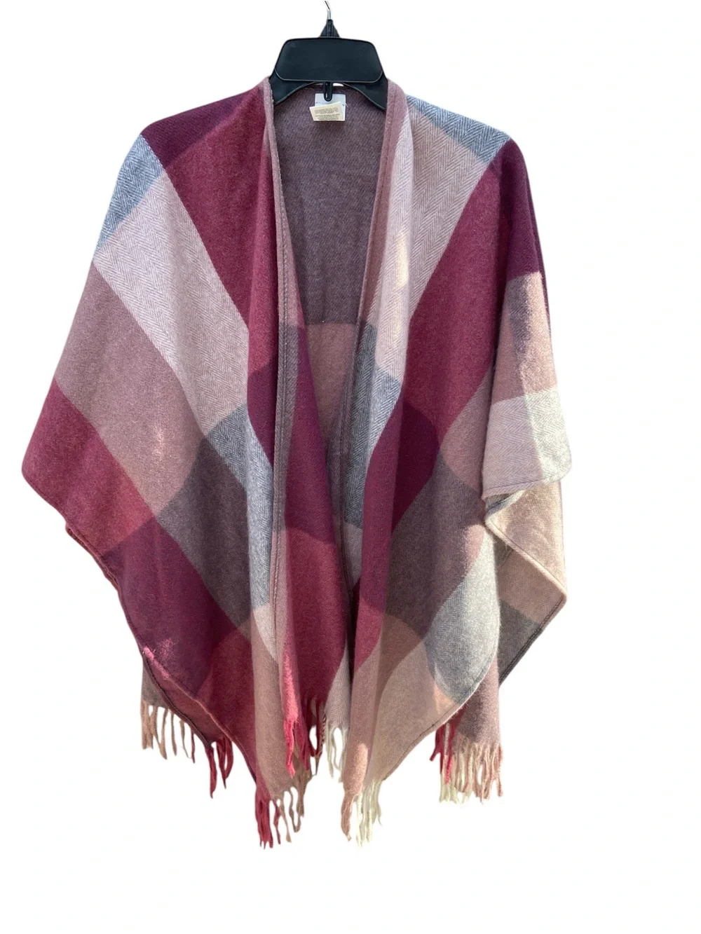 Woolrich plaid fringe